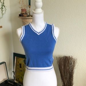 Cropped sweater vest